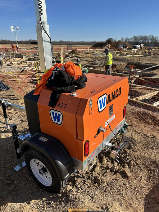 2024 Wanco WLTT-4MM4K Diesel, Mitsubishi L2E, 9.0HP @1800 rpm, Deep Sea Controller, Shore Power Plug, Auto Start, (4) 350W LED Floodlights, 4kW Generator, 60 Gal Fuel Tank, 2" Ball, T3