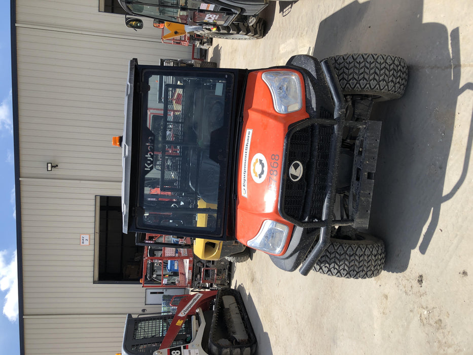 Kubota RTV-X1140W-H 4wd Utility Cart, LED Strobe, Windshield Tempered Glass, Plastic Canopy, Wire Harness Kit, Backup Alarm