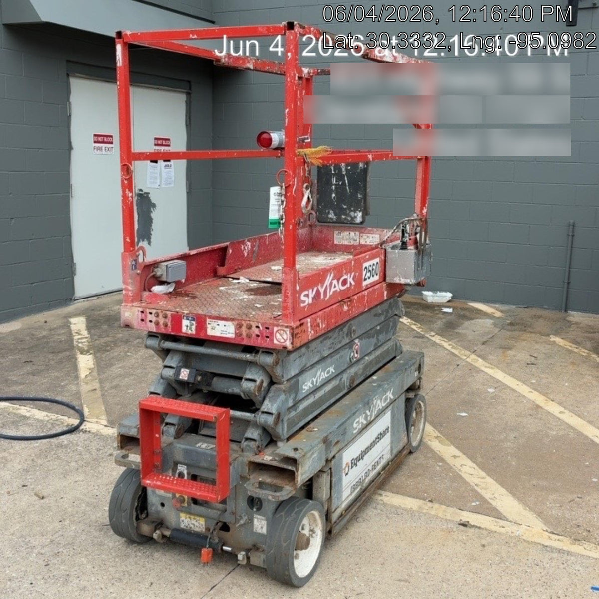 2016 Skyjack SJIII-3219 Standard Options