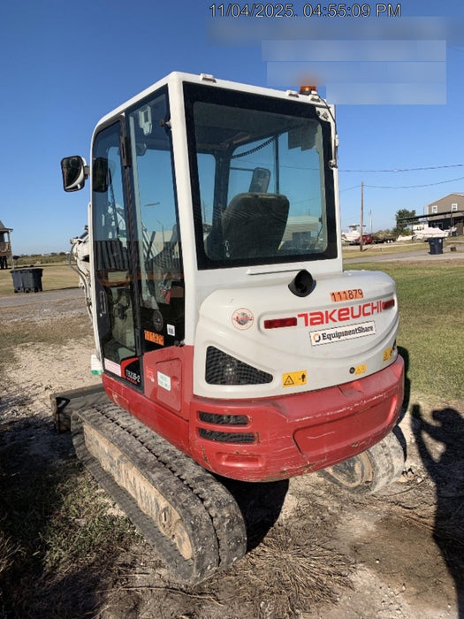 2020 Takeuchi TB-235-2CR Cab/Heat/Air, Rubber Tracks, Manual TAG QC