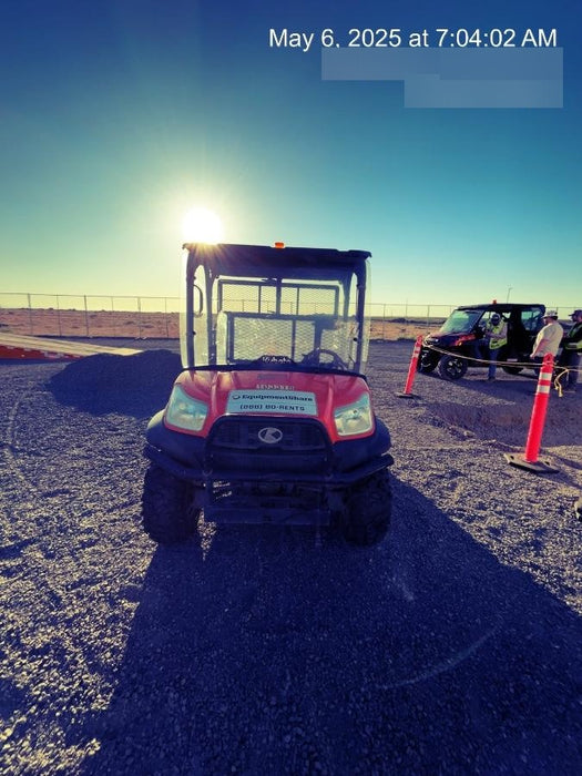 Kubota RTV-X1140W-H 4WD utility cart -LED strobe -Windshield tempered glass -Plastic canopy -Wire harness kit -Backup alarm
