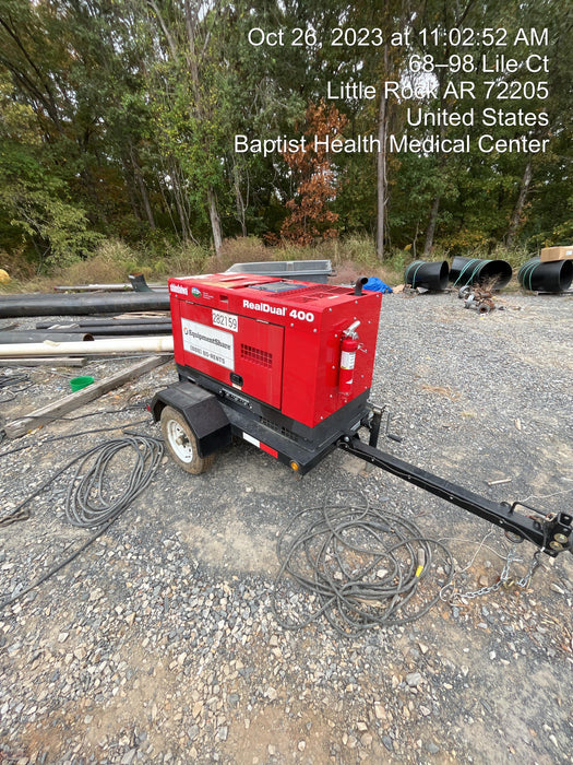 2022 Shindaiwa DGW400MDL Kubota D902 Engine, 23 HP, Dual Op Welder, Wire, Arc, Droop Stick, Tig, and CC Stick Functionality, Simulphase, 3 Phase and 1 Phase Gen Output, Single Axle NB Trlr, Slr Trckl Chrg 12V 12W, Fire Ext