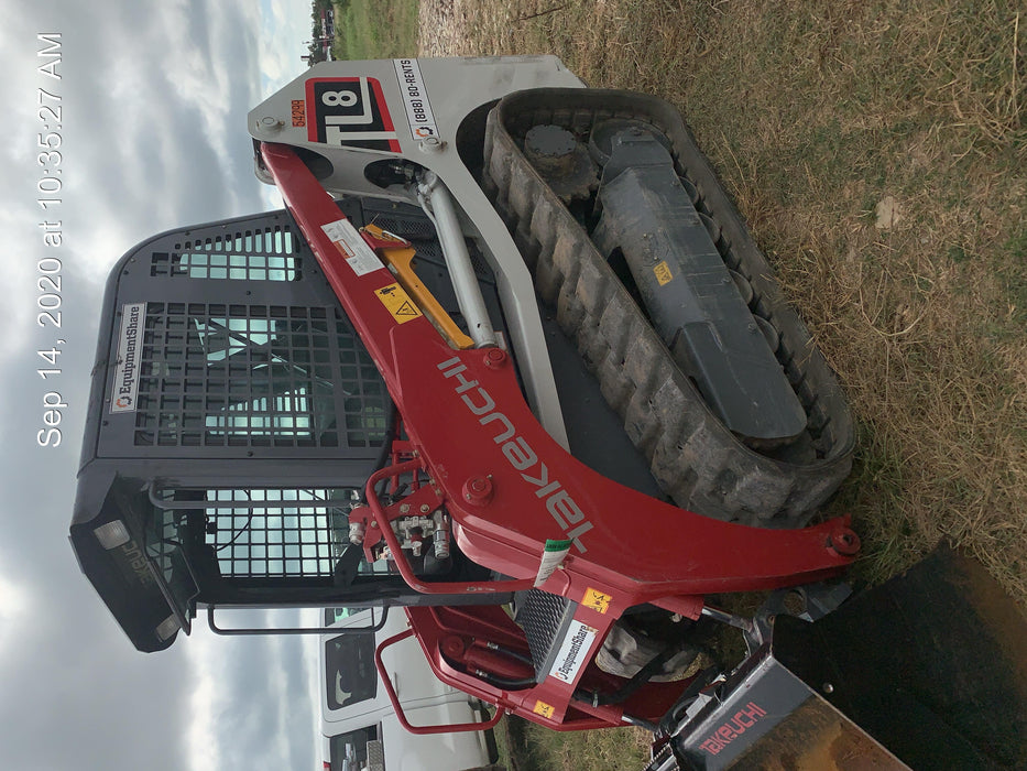 2019 Takeuchi TL8CW Cab/Heat/AC w/Hydraulic Universal Quick Hitch, 76" HD Bucket w/ Bolt-On Edge
