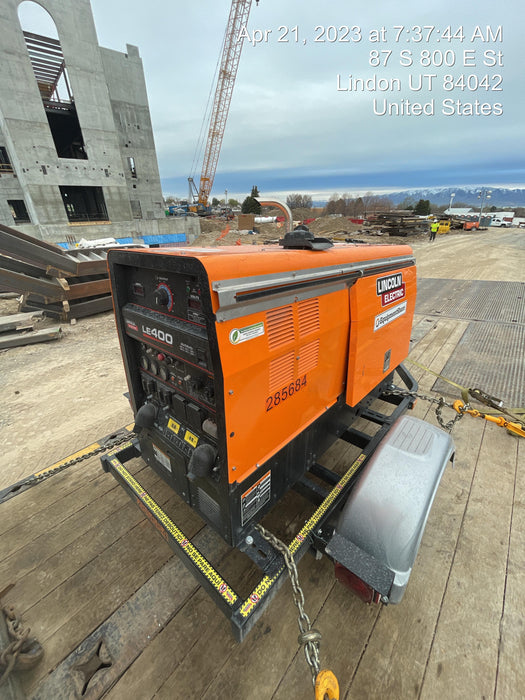 2022 Lincoln Electric LE400 Kubota V1505, Trlr, Cable Rack, Light Kit, ES Decals, T3