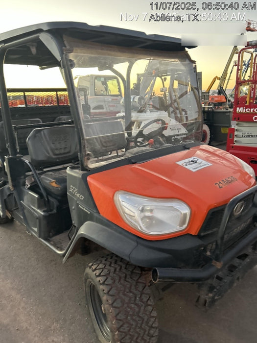 2022 Kubota RTV-X1140W-H Plastic Canopy, Windshield Acrylic Clear, LED Strobe Light, Wire Harness Kit, Back up Alarm
