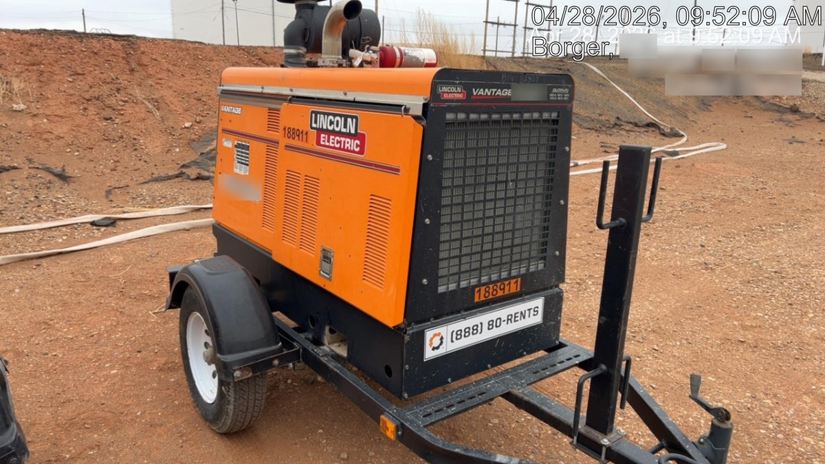 2021 Lincoln Electric Vantage 549X Ready Pak 3, ORANGE (includes trailer, cable rack, fender light kit)