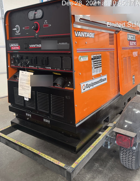 2021 Lincoln Electric Vantage 549X Ready Pak 3, ORANGE (includes trailer, cable rack, fender light kit)