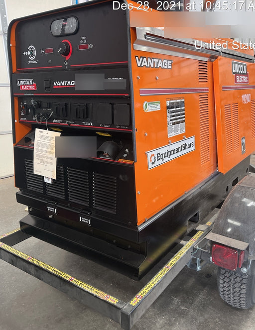 2021 Lincoln Electric Vantage 549X Ready Pak 3, ORANGE (includes trailer, cable rack, fender light kit)