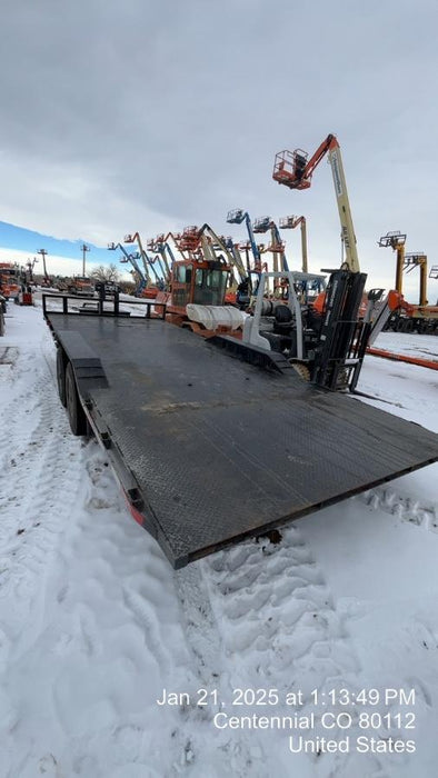 2025 TEXAS PRIDE TRAILERS 21' Lowboy Gravity Tilt Bed 14K Bumper Pull Trailer