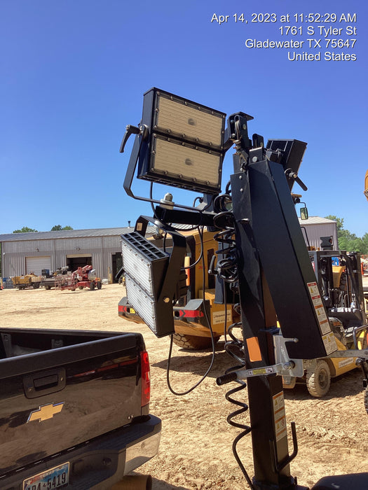 2022 Allmand NLV3GR (4) LED Light Fixture 350W, 23' Vertical Mast, 3kW Prime, Towable, Deep Sea L401, Leveling Jacks, Yanmar T4F 5.8hp