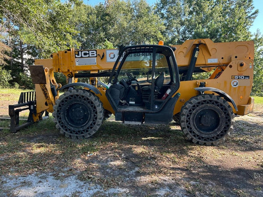 2019 JCB 510-56 Canopy, 74 HP, Solid Tires, STD Worklight, Beacon, Aux Hydraulics, Lifting Eye, Back up Alarm w/66" Carriage/60" Forks