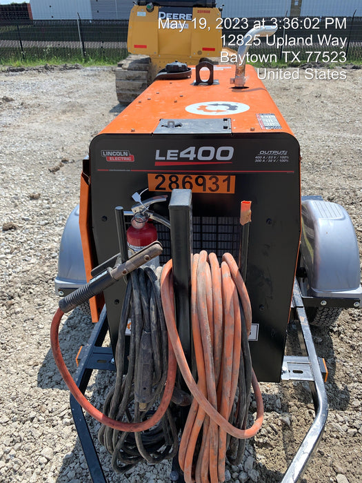 2022 Lincoln Electric LE400 Kubota V1505, Trlr, Cable Rack, Light Kit, ES Decals, T3
