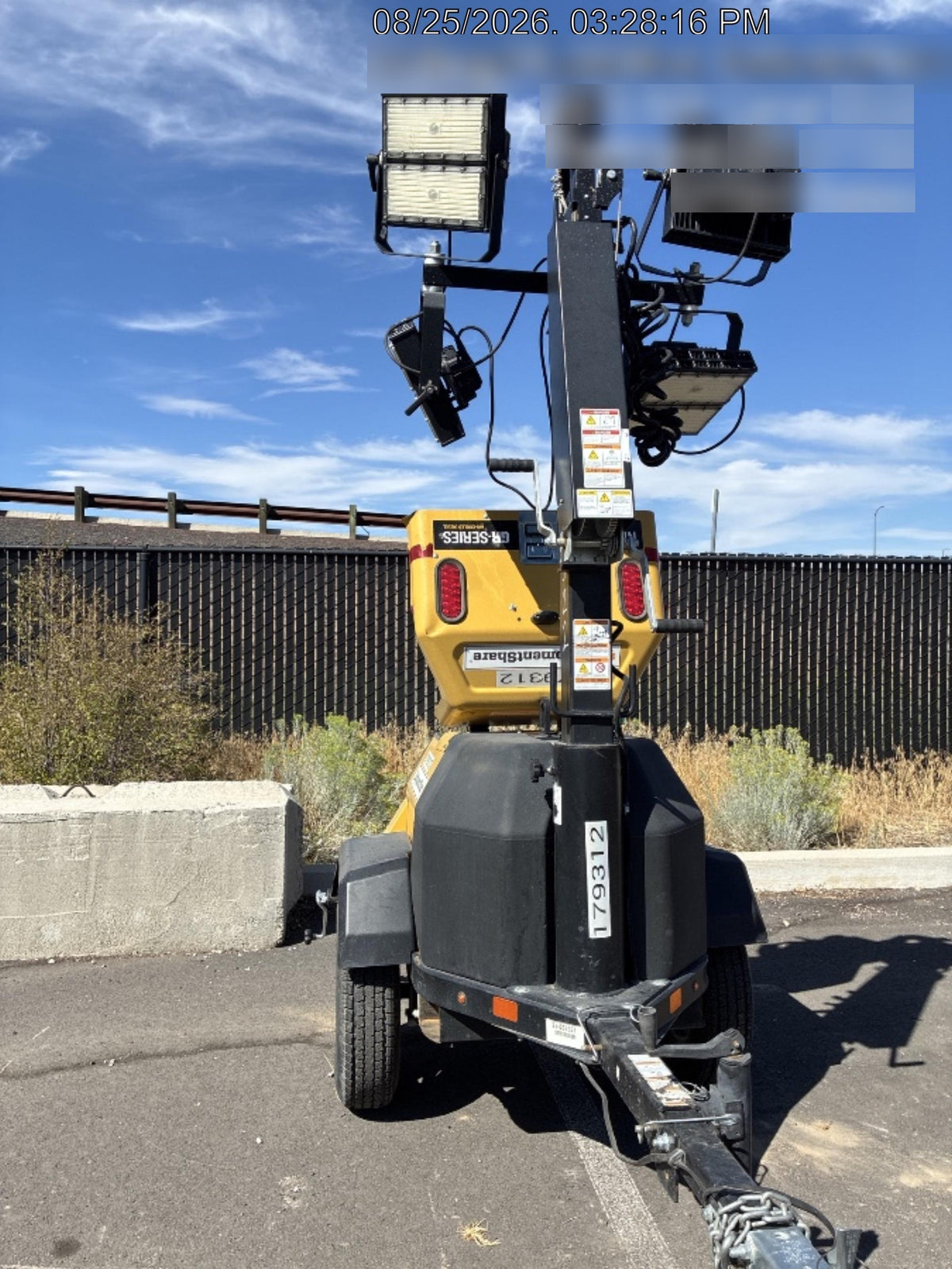 Allmand NLV3GR (4) LED Light Fixture 350W, 23' Vertical Mast, 3kW Prime, Towable, Deep Sea L401, Leveling Jacks, Yanmar T4F 5.8hp