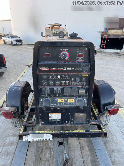 2021 Lincoln Electric Vantage 322 Vantage 322 Ready Pak 3 w/ Decals, ORANGE (includes trailer, cable rack, fender light kit) NO Telematics