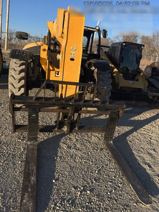 2019 JCB 509-42 74 HP w/Open ROPS, Beacon, Aux Hydraulics, LED Work lights, Solid Tires 66" Carriage/60" Forks