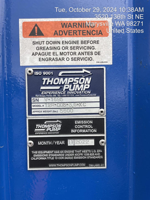 2022 THOMPSON 12R-DDS-3.6-X Canopy