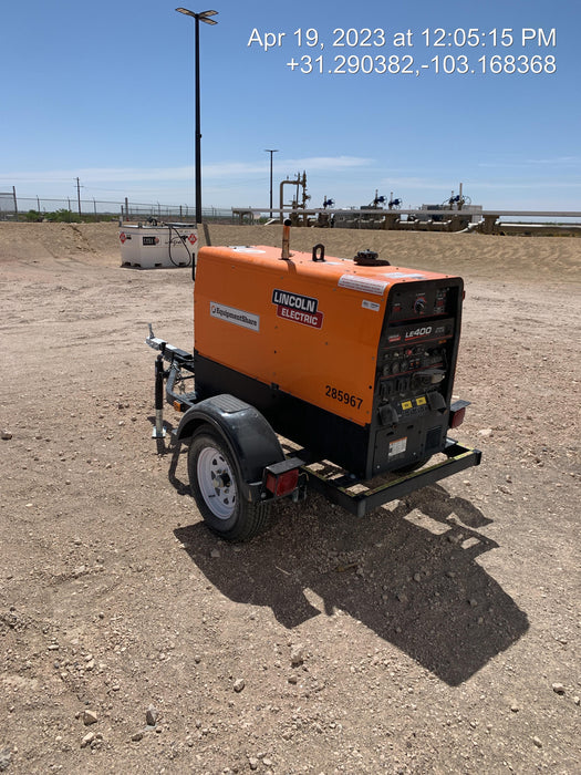 2022 Lincoln Electric LE400 Kubota V1505, Trlr, Cable Rack, Light Kit, ES Decals, T3