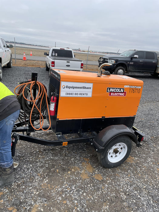 2021 Lincoln Electric Vantage 322 Vantage 322 Ready Pak 3 w/ Decals, ORANGE (includes trailer, cable rack, fender light kit) NO Telematics