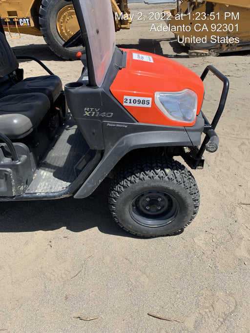 2022 Kubota RTV-X1140W-H Plastic Canopy, Windshield Acrylic Clear, LED Strobe Light, Wire Harness Kit, Back up Alarm