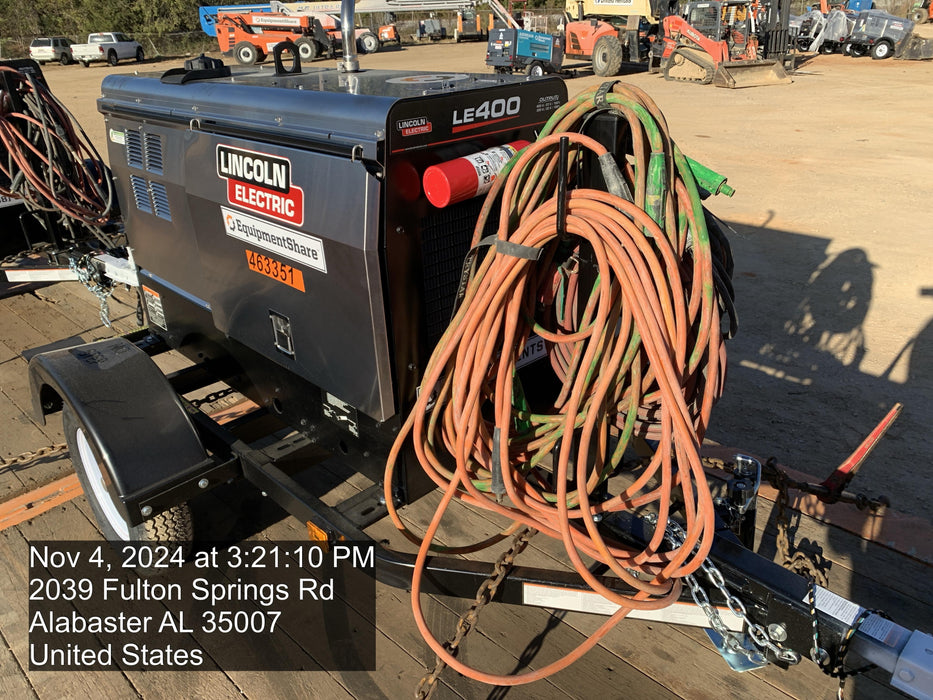 2024 Lincoln Electric LE400 Kubota V1505, Trlr, Cable Rack, Light Kit, ES Decals, T3
