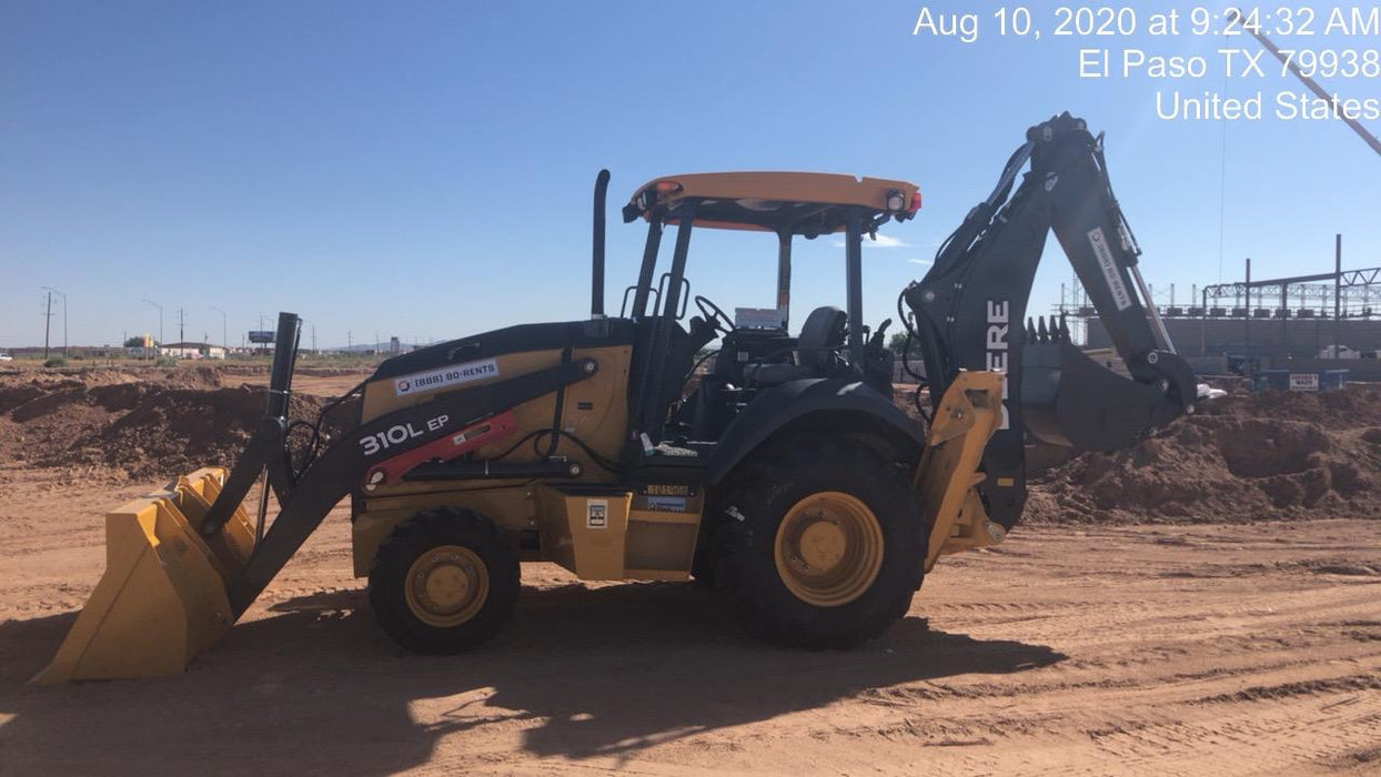 2020 John Deere 310LEP Canopy, 4WD, Standard Stick, Pilot Controls, 2 Way Hydraulics, TAG Manual QC