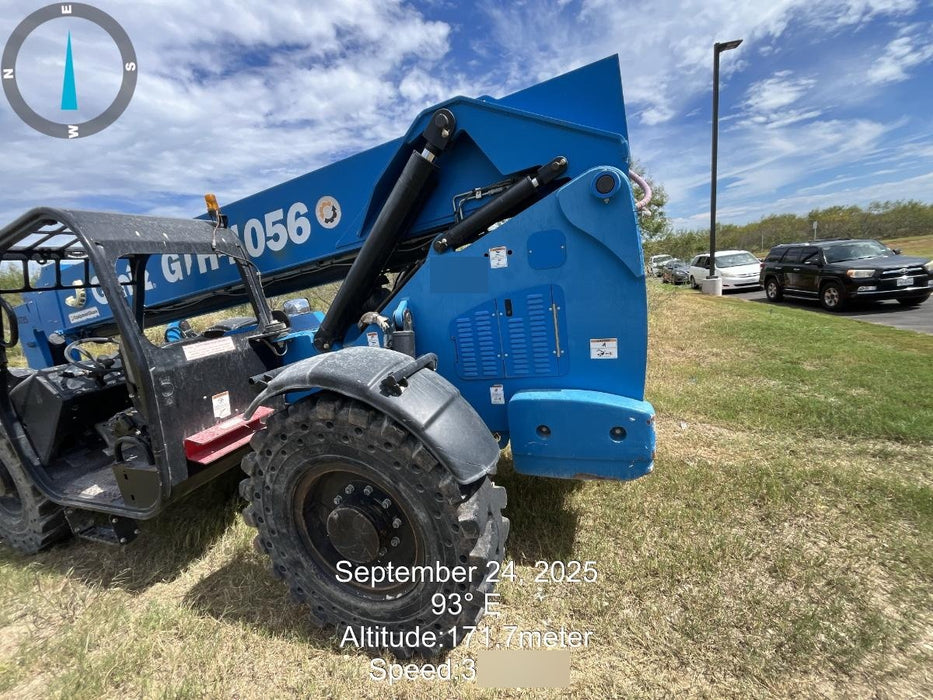 2018 Genie GTH-1056 GTH-1056 w/Open ROPS, Solid Tires, Work Lights, 60" carriage/forks, cab mesh, beacon