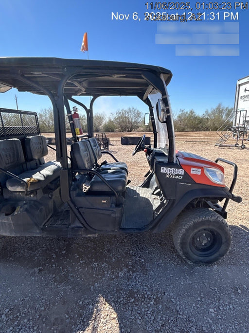 2021 Kubota RTV-X1140W-H Plastic Canopy, Windshield Acrylic Clear, LED Strobe Light, Wire Harness Kit, Back up Alarm
