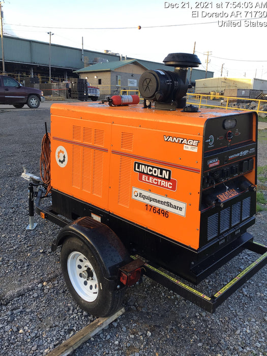 2021 Lincoln Electric Vantage 549X Ready Pak 3, ORANGE (includes trailer, cable rack, fender light kit)