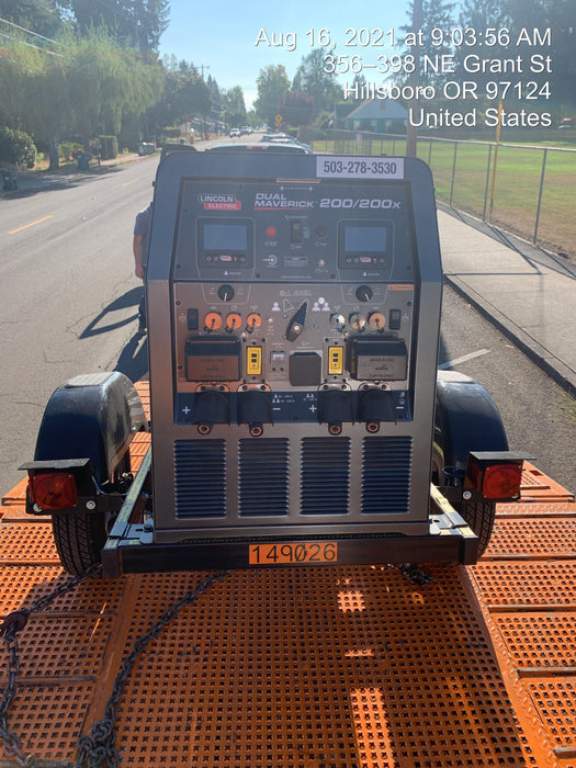 2021 Lincoln Electric Dual Maverick 200/200X Ready Pak 3 (includes trailer, cable rack, fender light kit)