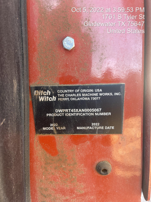 2022 DITCH WITCH RT45A