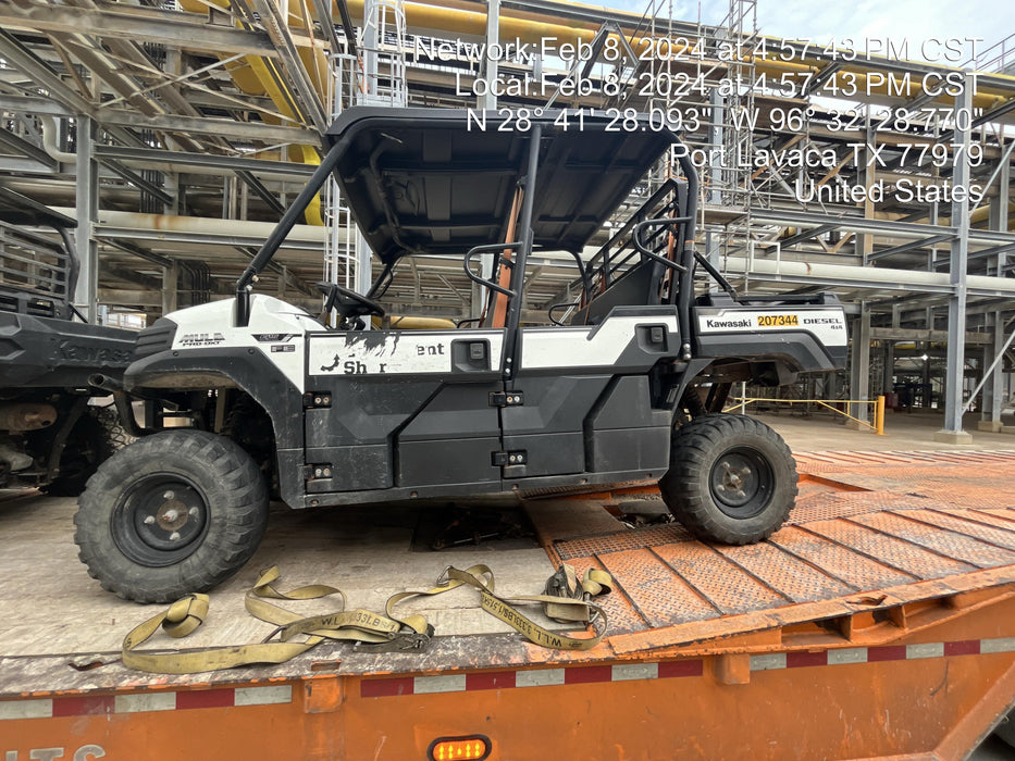 2022 Kawasaki Mule PRO-DXT Standard Options, Backup Alarm, Beacon, Plastic Hard Top, Poly Windshield, Horn Kit