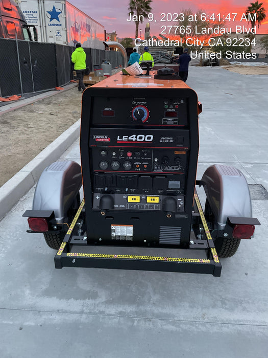 2022 Lincoln Electric LE400 Kubota V1505, Trlr, Cable Rack, Light Kit, ES Decals, T3