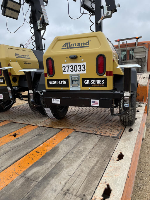 2022 Allmand NLV3GR (4) LED Light Fixture 350W, 23' Vertical Mast, 3kW Prime, Towable, ES Decals, T3