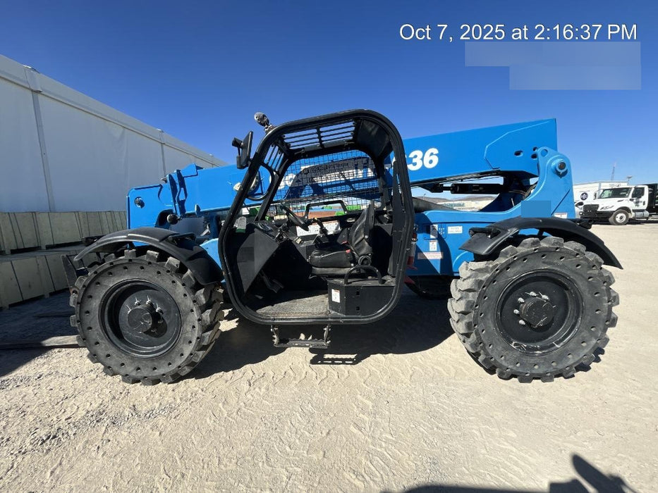 2018 Genie GTH-636 Genie GTH-636 w/Open ROPS, Work Lights, Solid Tires, RH Cab Mesh, Beacon, 48" Carriage and Forks