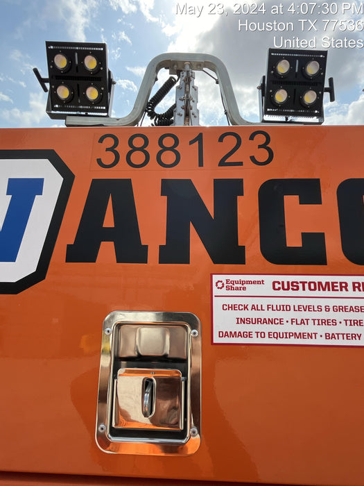 2024 Wanco WLTT-4MM4K Diesel, Deep Sea Controller, Shore Power Plug, Auto Start, (4) 350W LED Floodlights, 4kW Generator, 60 Gal Fuel Tank, 2" Ball, T3