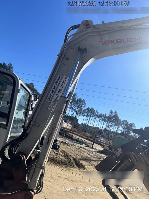 2019 Takeuchi TB290 Cab, AC, Rubber Tracks, Dozer Blade, Travel Alarm, Control Pattern Change Valve, Auxiliary Hydraulics w/18" Quick Coupler Bucket with teeth, 6.2 cu. ft. capacity/24" Quick Coupler Bucket with teeth, 8.6 cu. ft. capacity/36" Quick Coupler Bucket with teeth, 13.4 cu. ft. capacity, Quick Coupler, Hydraulic Thumb Installed