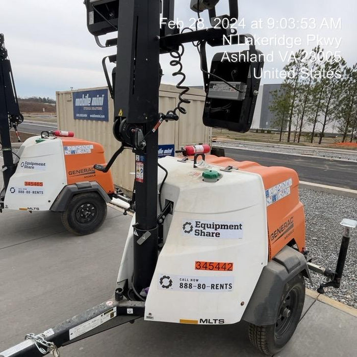 2023 Generac MLT2 Diesel, Flex Switch 120V Input, Powerzone Controller, (4) 320W LED Lights, 4kW Generator, 39.9 Gal Fuel Tank, 2" Ball, T3