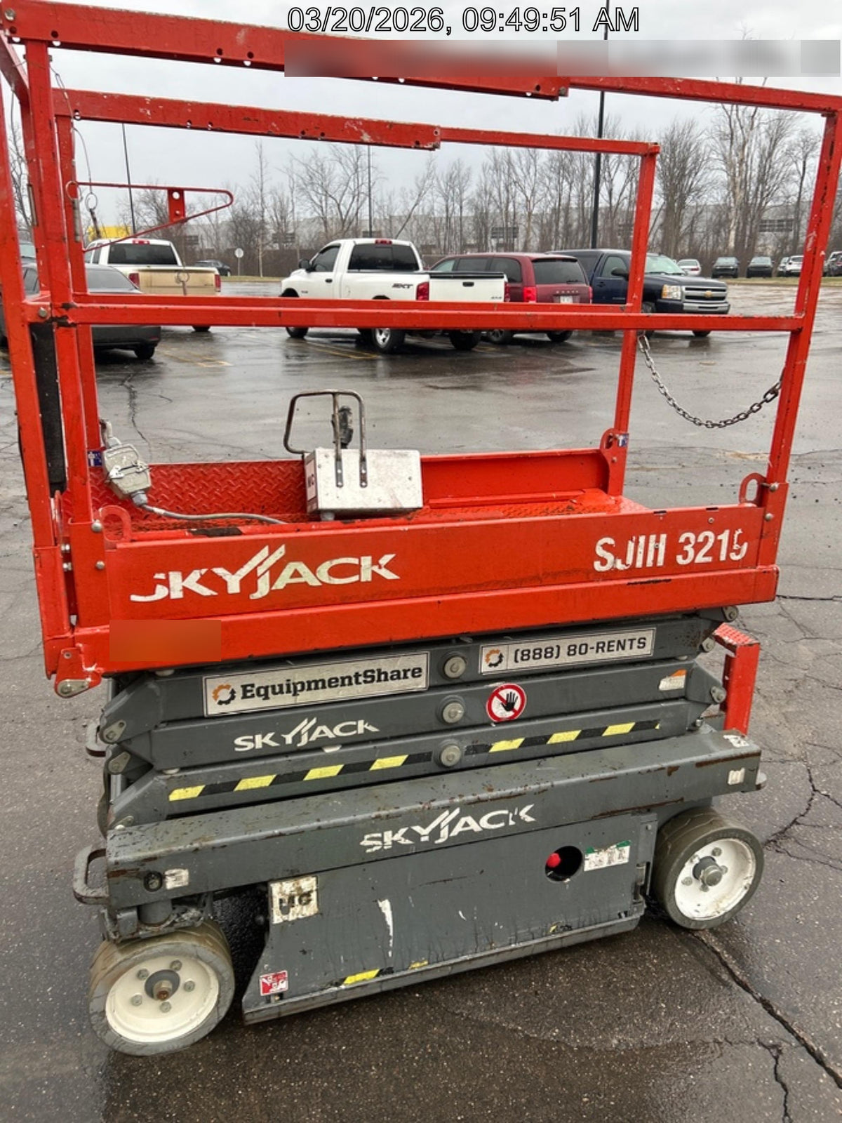 2017 Skyjack SJIII-3219 Standard Rental Specs