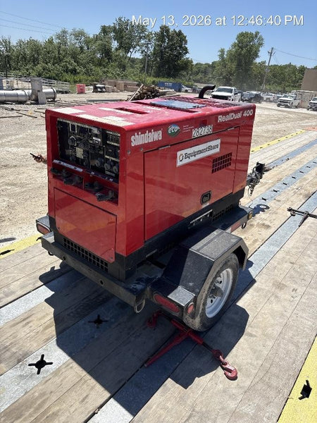 2022 Shindaiwa DGW400MDL Kubota D902 Engine, 23 HP, Dual Op Welder, Wire, Arc, Droop Stick, Tig, and CC Stick Functionality, Simulphase, 3 Phase and 1 Phase Gen Output, Single Axle NB Trlr, Slr Trckl Chrg 12V 12W, Fire Ext