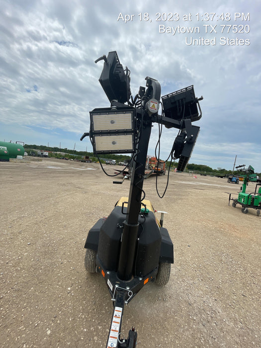 2022 Allmand NLV3GR (4) LED Light Fixture 350W, 23' Vertical Mast, 3kW Prime, Towable, ES Decals, T3