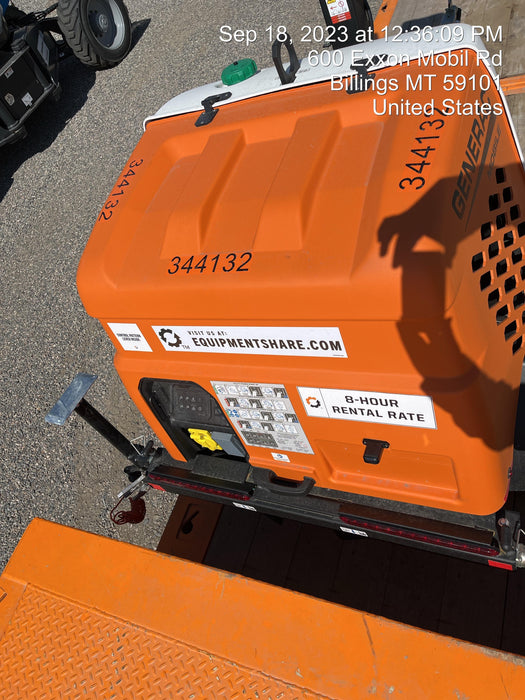 2023 Generac MLT2 Diesel, Flex Switch 120V Input, Powerzone Controller, (4) 320W LED Lights, 4kW Generator, 39.9 Gal Fuel Tank, 2" Ball, T3