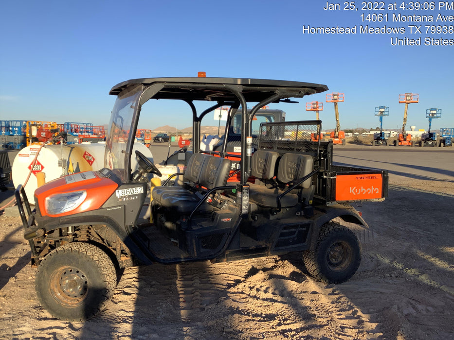 2021 Kubota RTV-X1140W-H Plastic Canopy, Windshield Acrylic Clear, LED Strobe Light, Wire Harness Kit, Back up Alarm