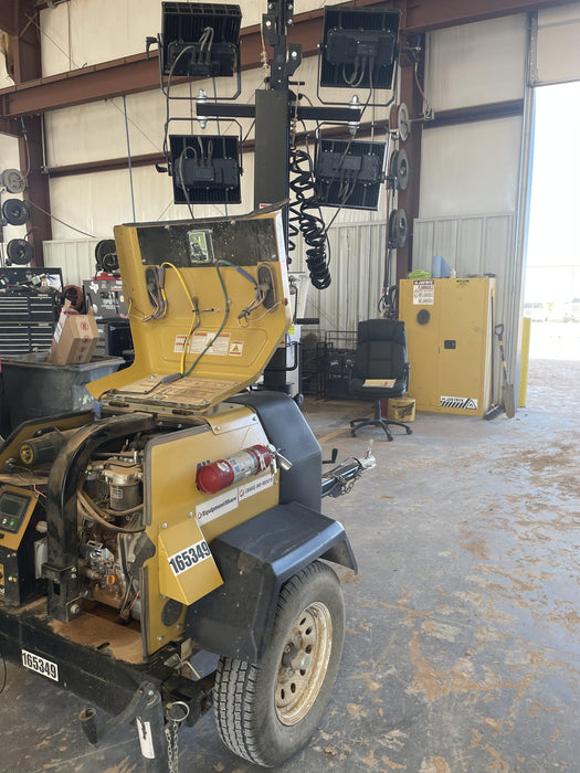 2021 Allmand NLV3GR (4) LED Light Fixture 350W, 23' Vertical Mast, 3kW Prime, Towable, Deep Sea L401, Leveling Jacks, Yanmar T4F 5.8hp