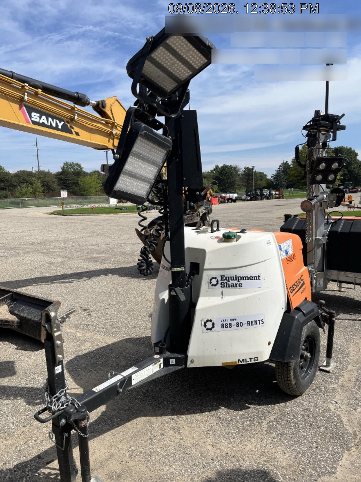 2024 Generac MLT2 Diesel, Flex Switch 120V Input, Powerzone Controller, 
(4) 320W LED Lights, 4kW Generator, 39.9 Gal Fuel Tank, 2" Ball, T3