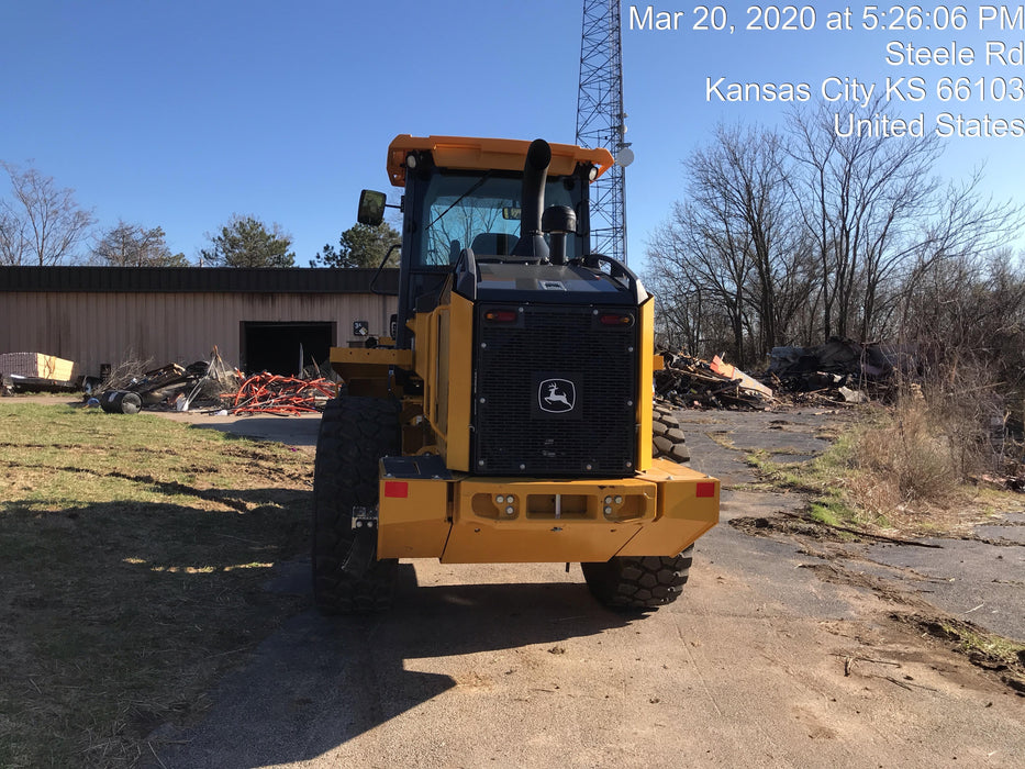 2019 John Deere 524L Cab/Heat/AIR, 3rd Function Hydraulics, Hydraulic JRB QC 2.75 Yd. Bucket, 60" Carriage/72" Forks