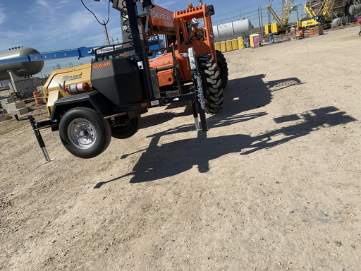 2022 Allmand NLV3GR (4) LED Light Fixture 350W, 23' Vertical Mast, 3kW Prime, Towable, Deep Sea L401, Leveling Jacks, Yanmar T4F 5.8hp