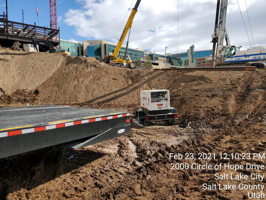 2020 Multiquip DLW400ESA4 400 amp Welder, 14kW, 120/240V, T4F Kubota, Trailer