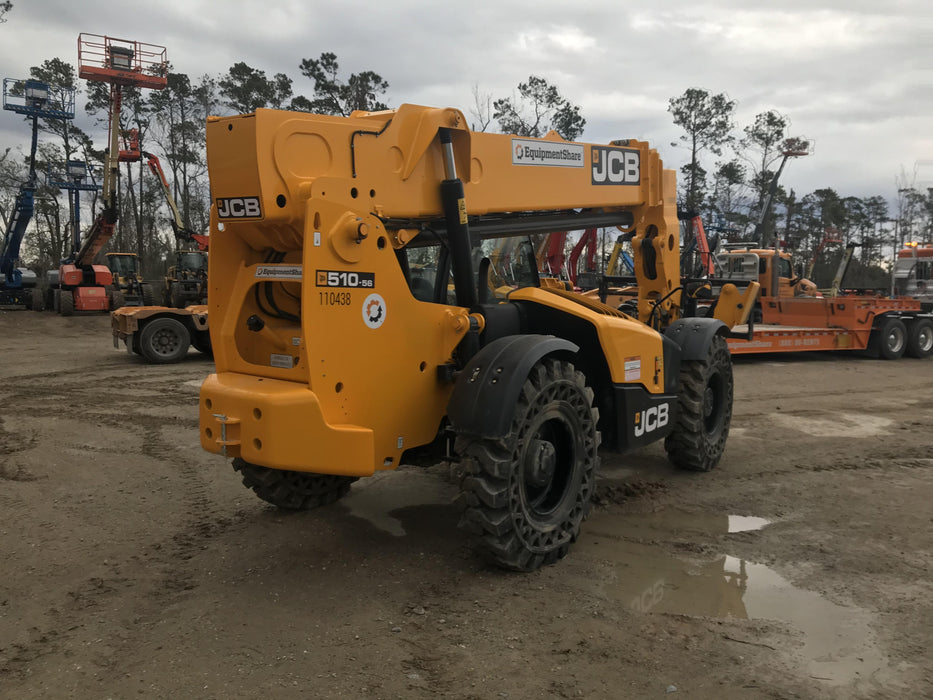 2020 JCB 510-56 Canopy, Solid Tires, Work Lights, Beacon, Aux Hydraulics, Back up Alarm, Lifting Eye, ES Decals