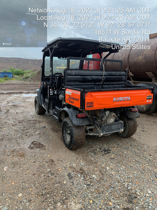 2019 Kubota RTV-X1140W-H 4wd Utility Cart, 4 Seat, Diesel, LED Strobe, Windshield Tempered Glass, Plastic Canopy, Wire Harness Kit, Backup Alarm