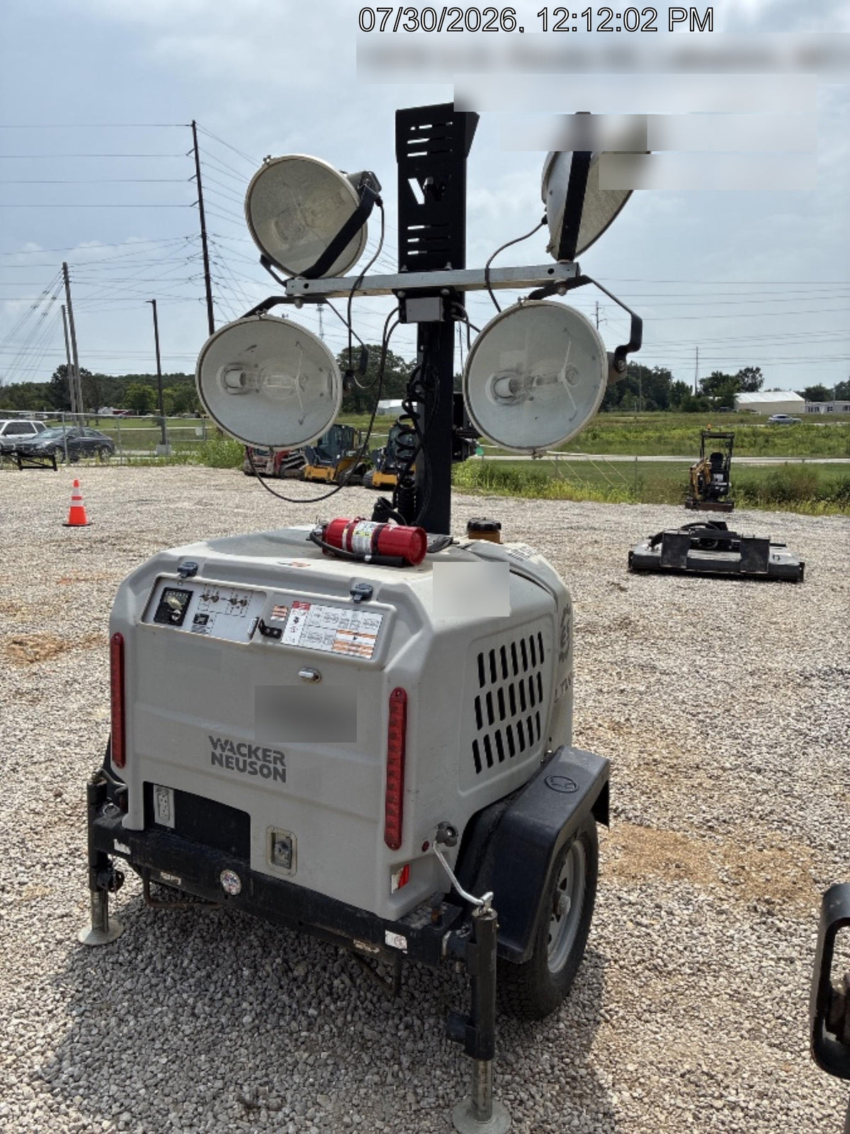 2018 Wacker Neuson LTV6L-MH Wacker Neuson LTV6L Mobile Light Tower w/Fuel Level Sensor Installed